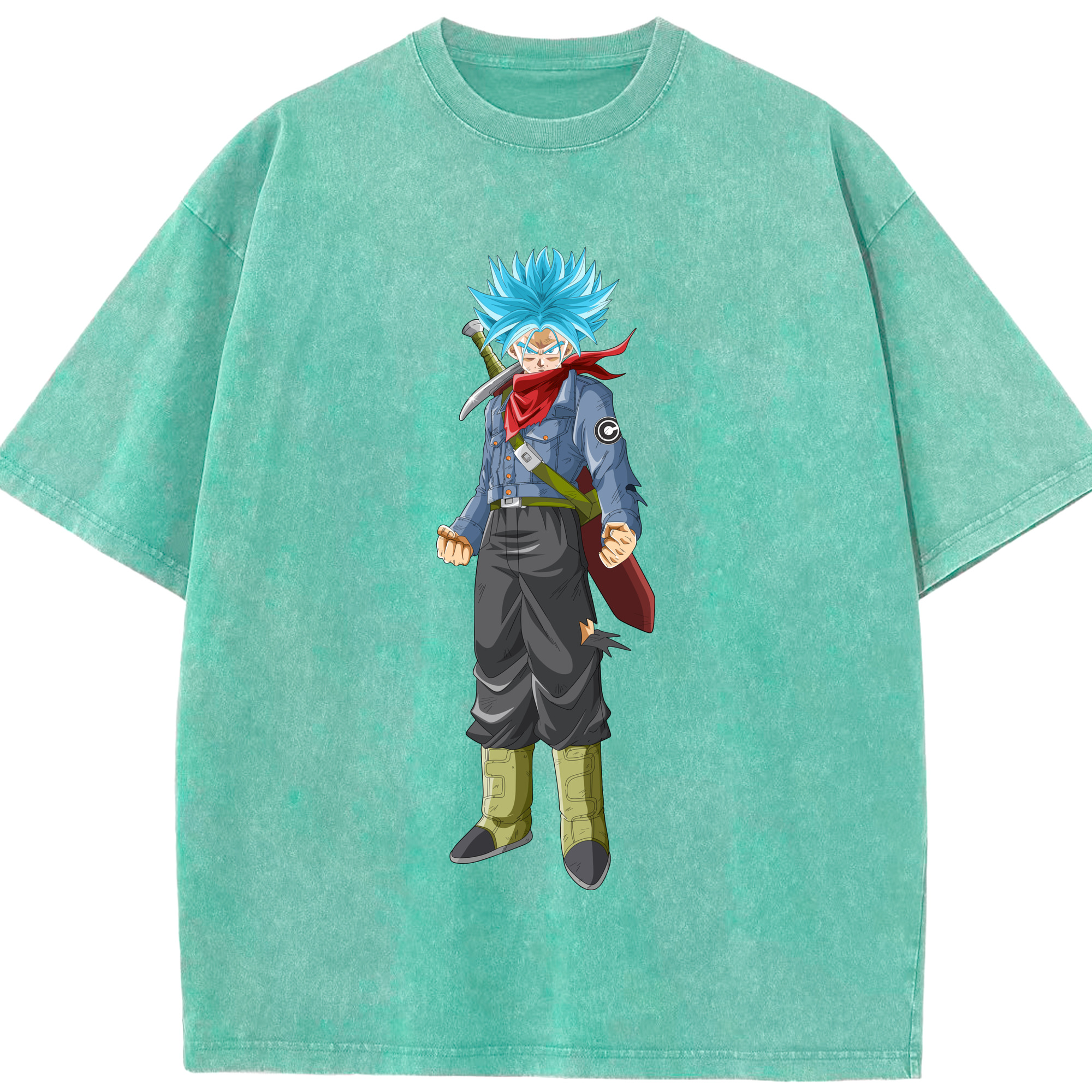 （画像用） ドラゴンボール トランクス（Torankusu）DRAGON BALL Trunks 綿100% ヴィンテージ風 半袖Tシャツ（フロントプリント）